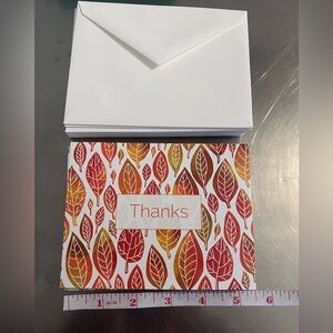 Buffini & Company Thank You Cards w/ Envelopes 15 Count Fall Leaves